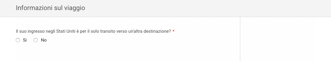 Informazioni sul viaggio con l’ESTA